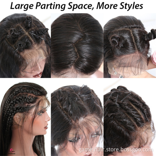 Wholesale 4x4 Lace Frontal Closure wig Virgin Brazilian Cutical Aligned Human Hair Cheap Full HD lace Front Wig For Black Women